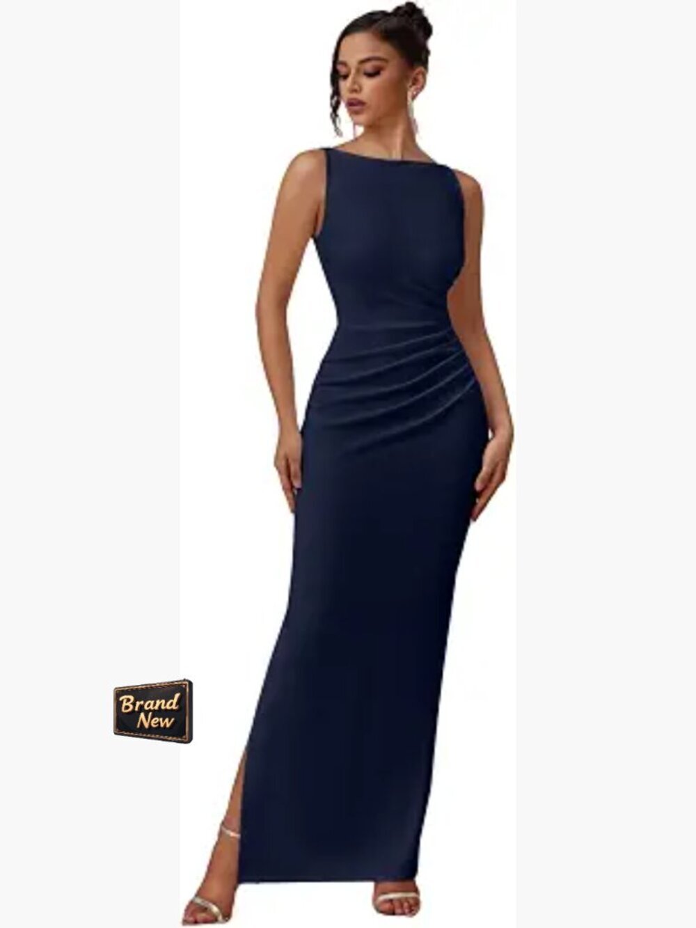 Sleeveless Bodycon Split Evening Gown Long Prom Dress